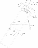 Handle Assembly Diagram and Parts List for 38381 311000001-311999999 - 2011 Lawn Boy Snow Blower